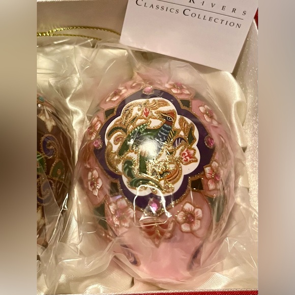 Set of 4 Joan Rivers Russian Inspired Faberge Egg Ornaments - Picture 10 of 14